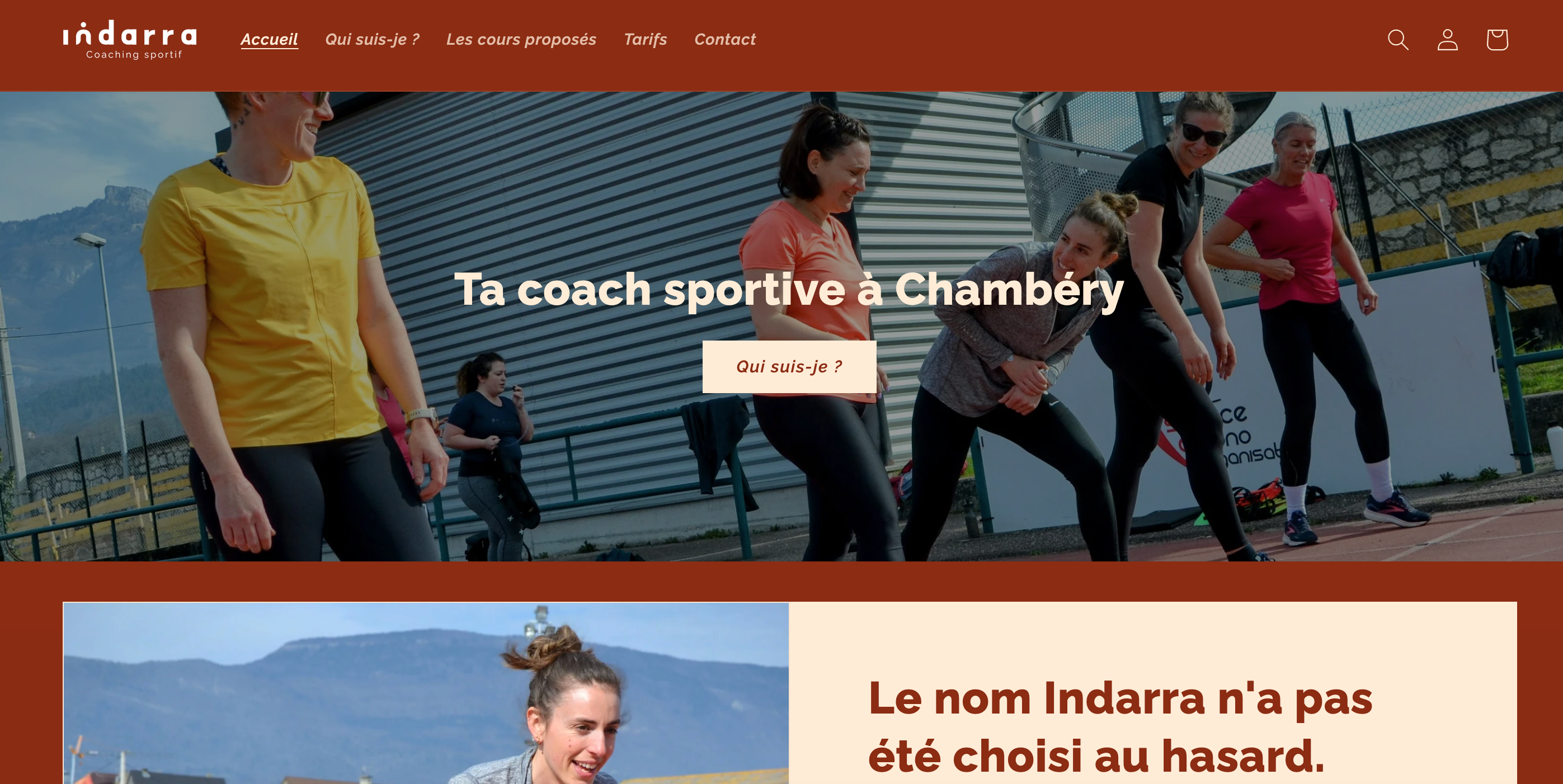 Création de la page de services pour Indarra Coaching par HeyWeb - Consultant Web Savoie